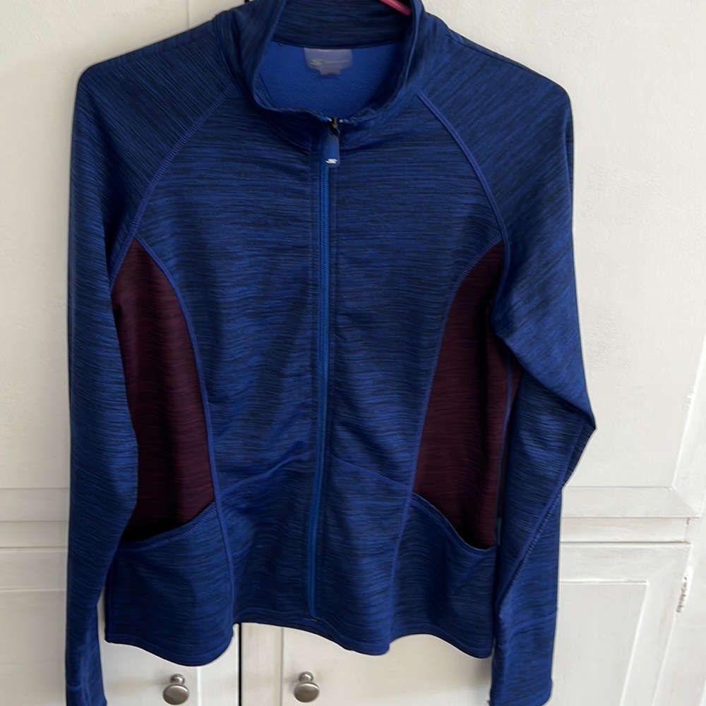 Skechers Navy and Maroon Color Block Jacket